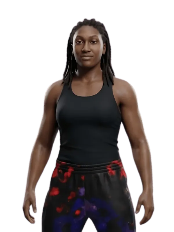 Danielle Perkins in PlayChange merch